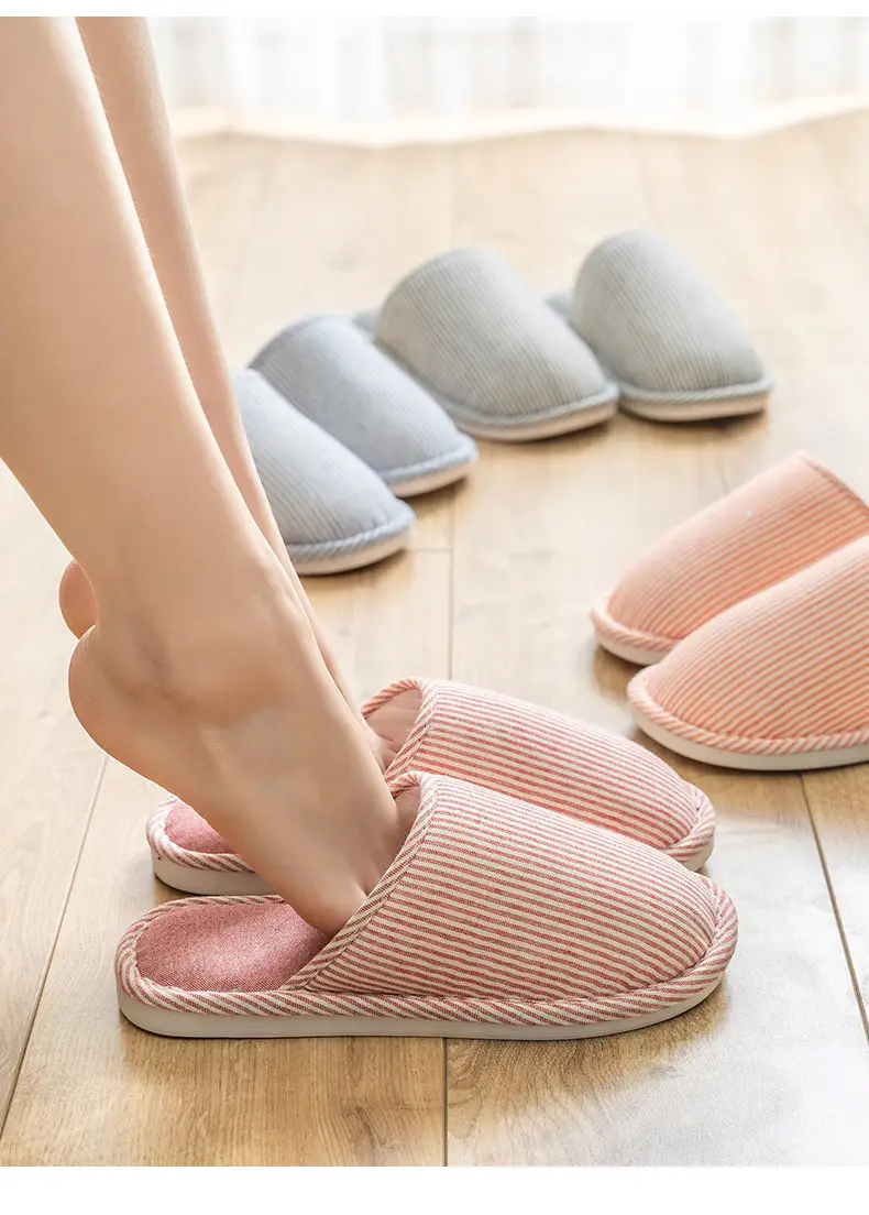 Women Cotton Slip-On Socks Pink Non-Slip Indoor — feature 13