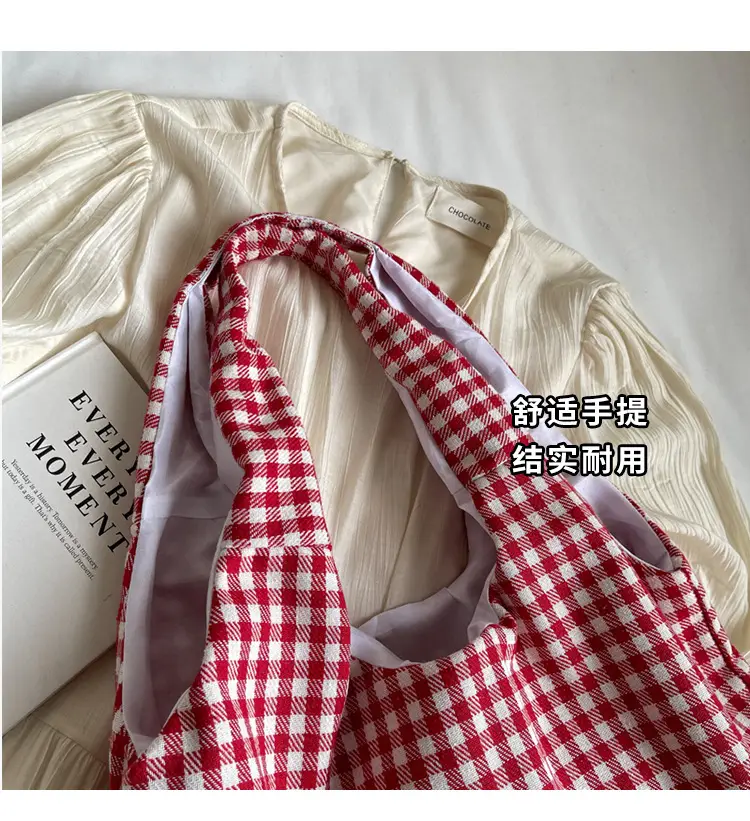 Red Plaid Shoulder Bag for Women 2026 — feature 3