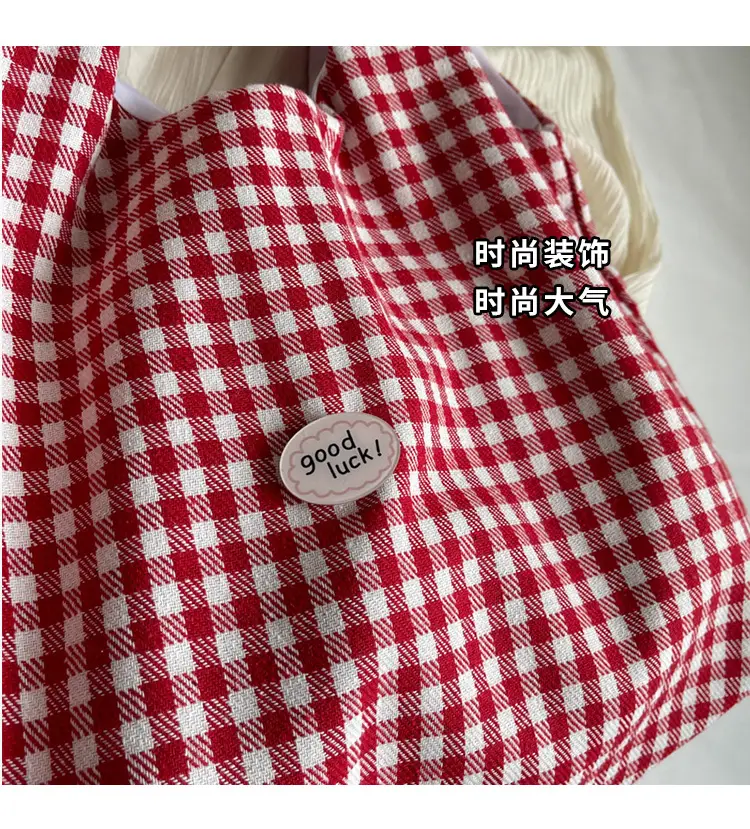 Red Plaid Shoulder Bag for Women 2026 — feature 5