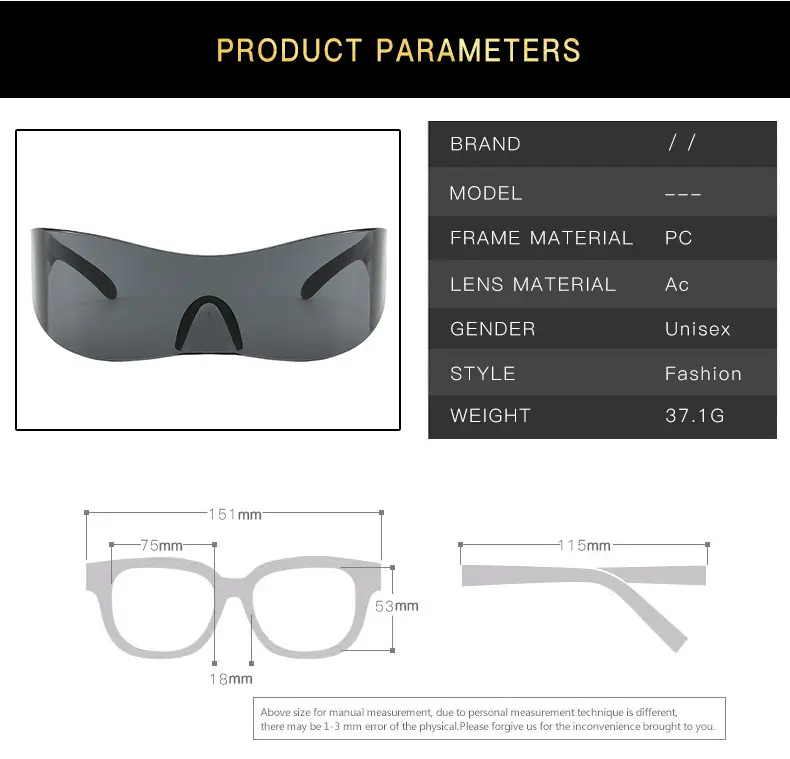 Frameless Sunglasses for Fashion Y2K Cross-Border Ins — feature 15