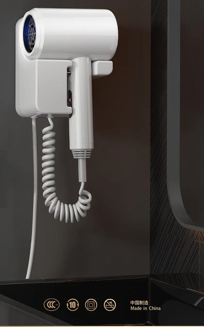 Hotel Wall-Mounted Hair Dryer with Free DIY Logo — feature 8