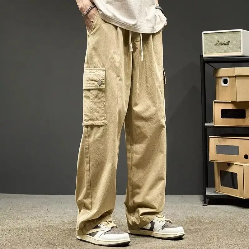 Men's Tan Cargo Pants with 4 Pocket Design - Image 3