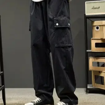 Men's Tan Cargo Pants with 4 Pocket Design - Image 4