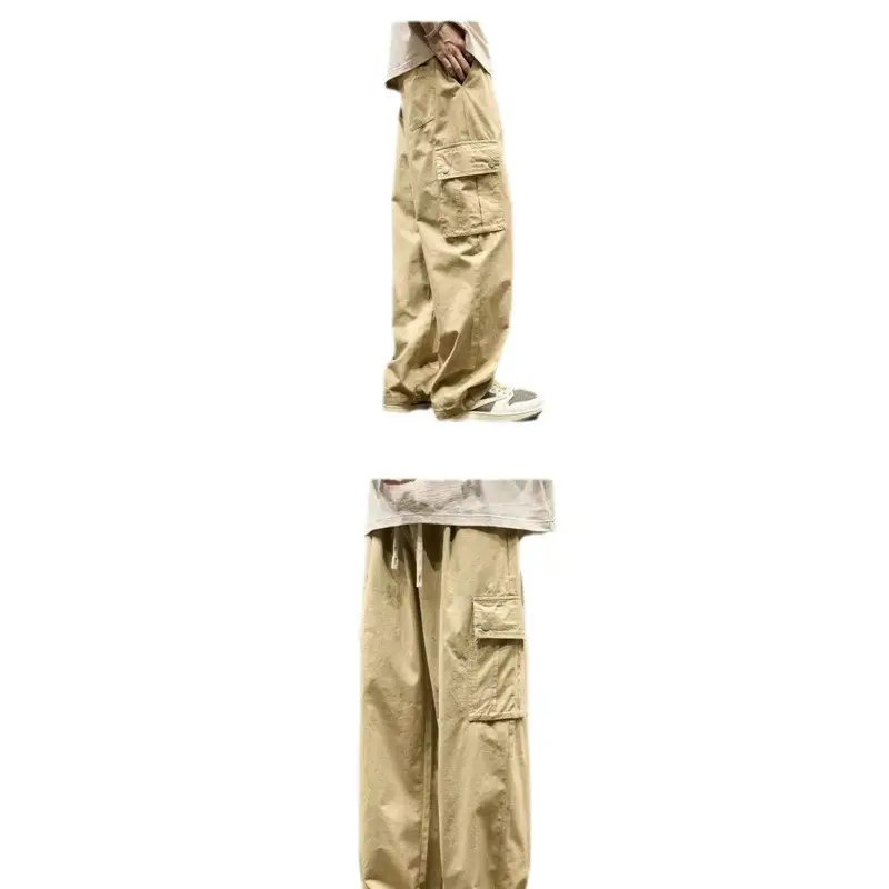 Men's Tan Cargo Pants with 4 Pocket Design - Image 5