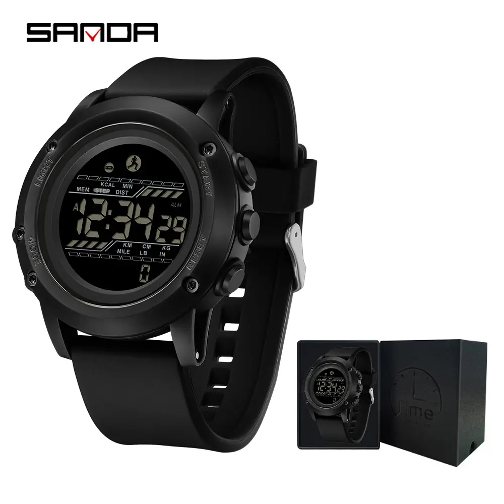 Sanda Camouflage Digital Watch with Alarm & Step Counter - Image 5