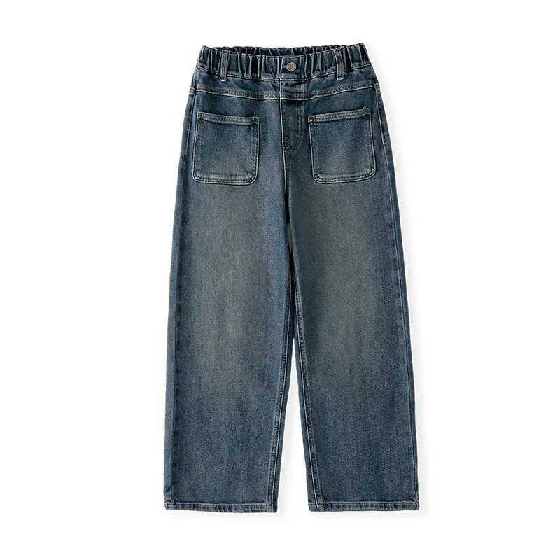 Girls Wide Leg Jeans Dark Blue Autumn 2024 - Image 6