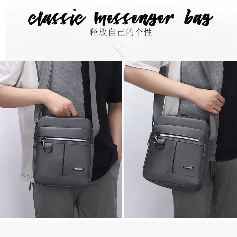 Men's Large Capacity Multi-Compartment Shoulder Bag — feature 14