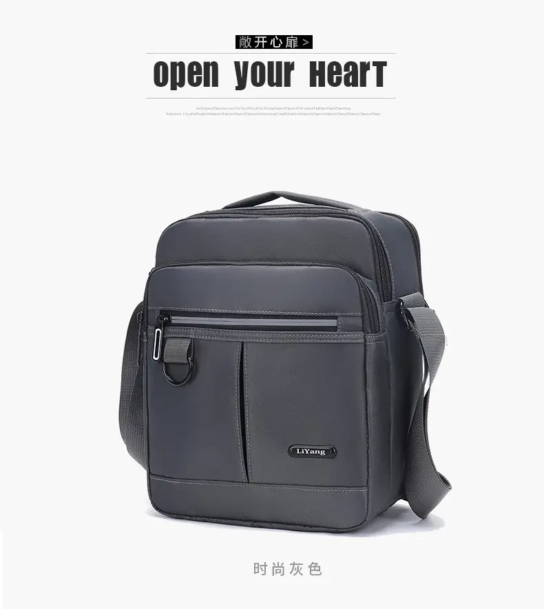 Men's Large Capacity Multi-Compartment Shoulder Bag — feature 21