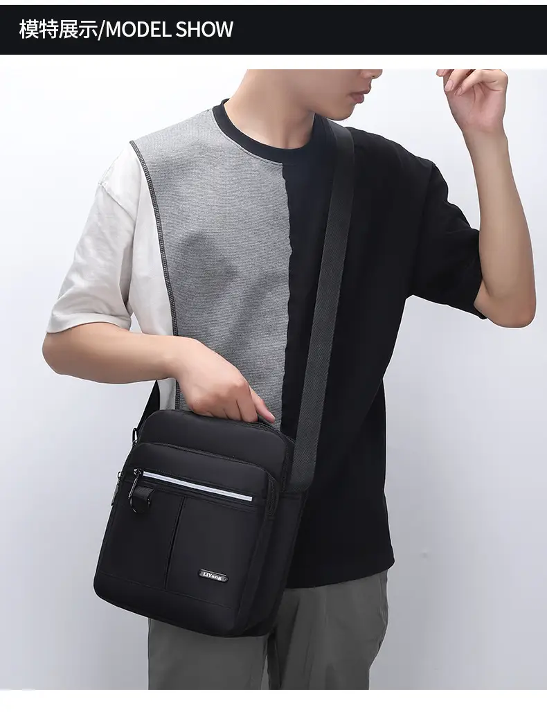 Men's Large Capacity Multi-Compartment Shoulder Bag — feature 8