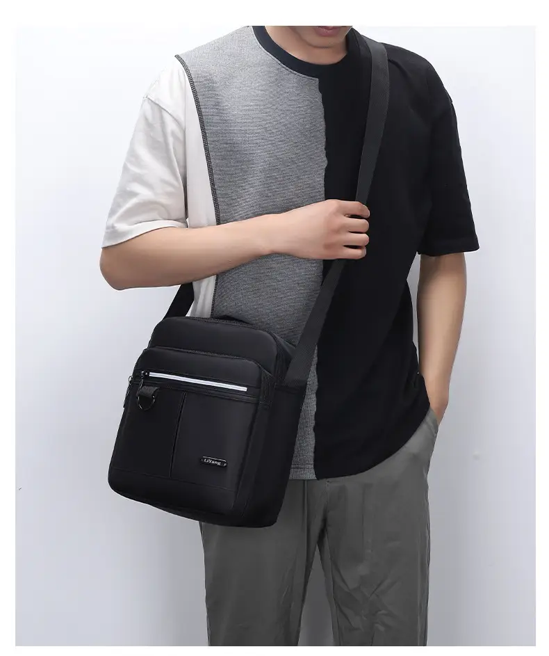 Men's Large Capacity Multi-Compartment Shoulder Bag — feature 9