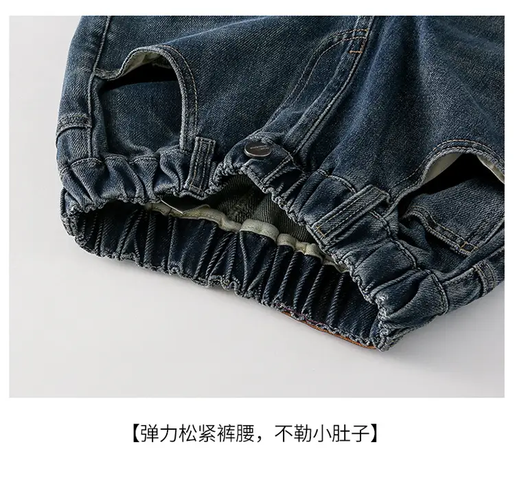 Girls Wide Leg Denim Jeans Dark Blue Autumn 2024 β feature 24