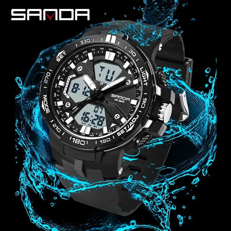 Sanda Dual Display Outdoor Sports Watch for Men - Image 9