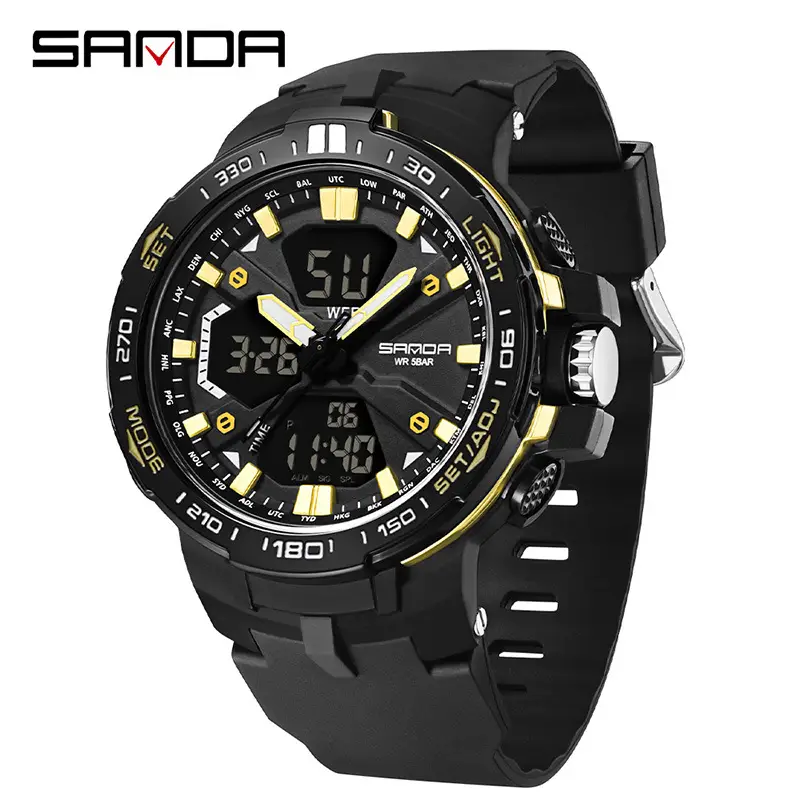 Sanda Dual Display Outdoor Sports Watch for Men - Image 6