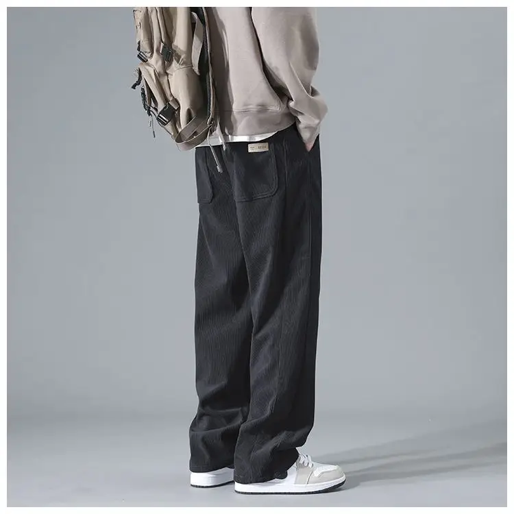 Men's Corduroy Wide-leg Pants Spring Autumn Casual — feature 10
