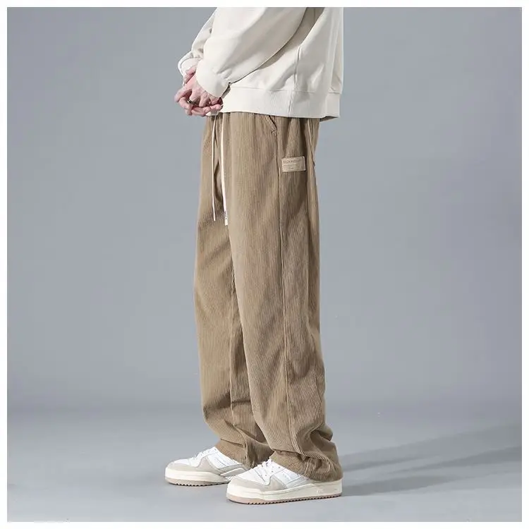 Men's Corduroy Wide-leg Pants Spring Autumn Casual — feature 12