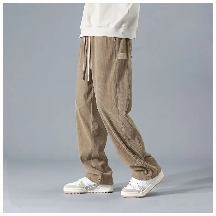 Men's Corduroy Wide-leg Pants Spring Autumn Casual — feature 8