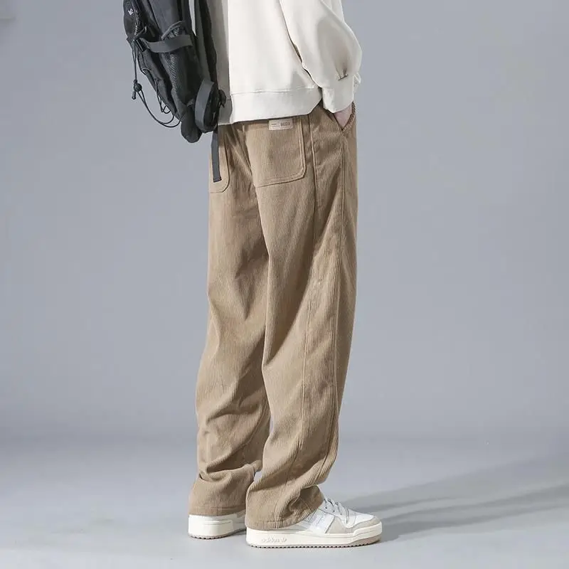 Men's Corduroy Wide-leg Pants Spring Autumn Casual