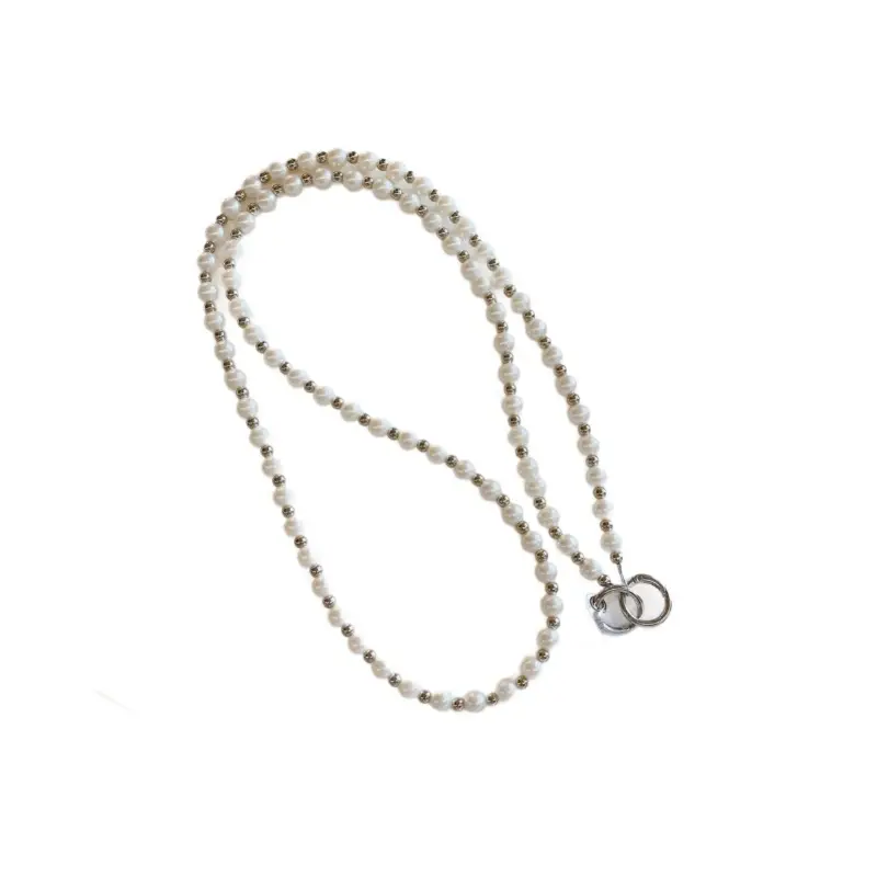 Retro Pearl Bead Chain Mobile Case Long Lanyard - Image 9