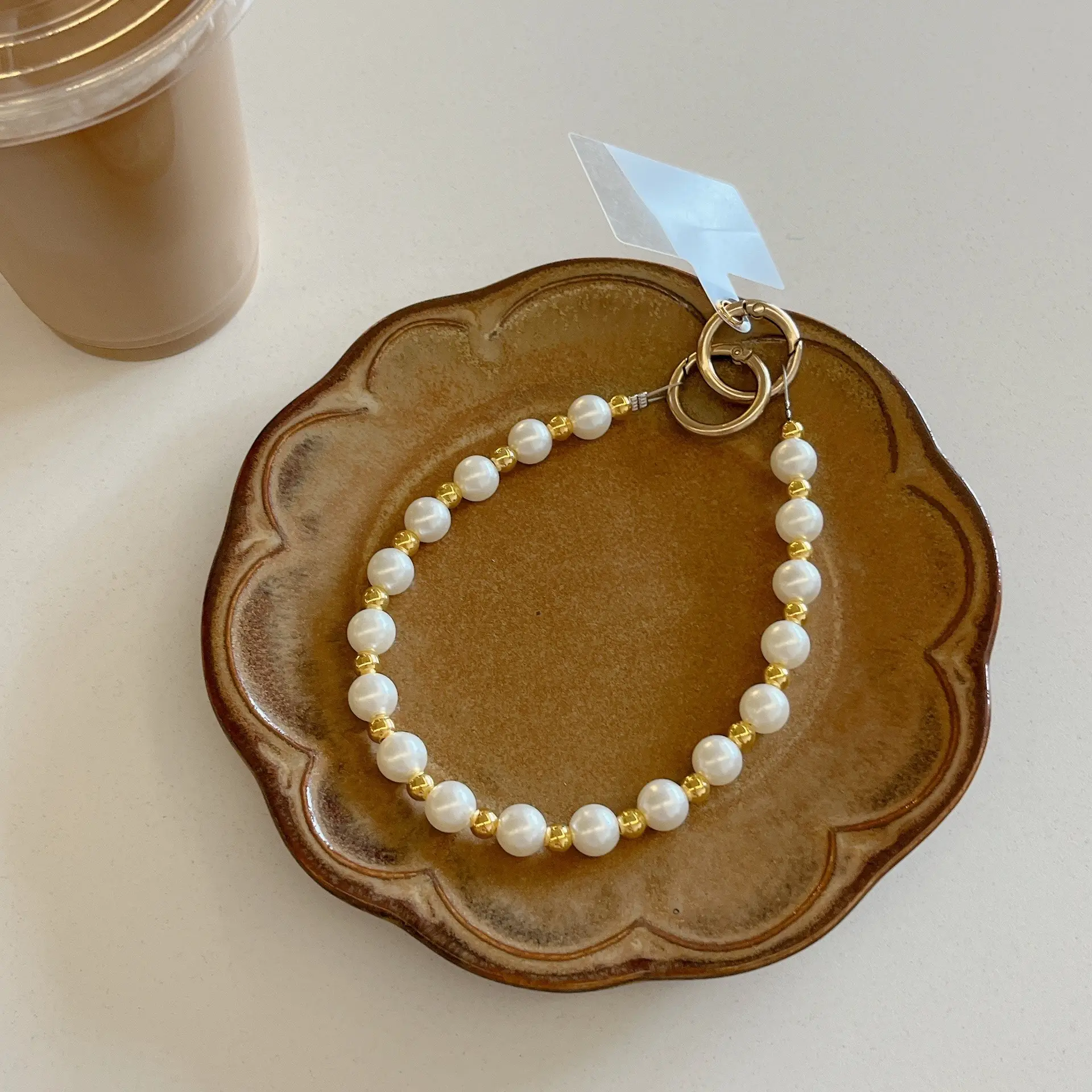 Retro Pearl Bead Chain Mobile Case Long Lanyard - Image 4