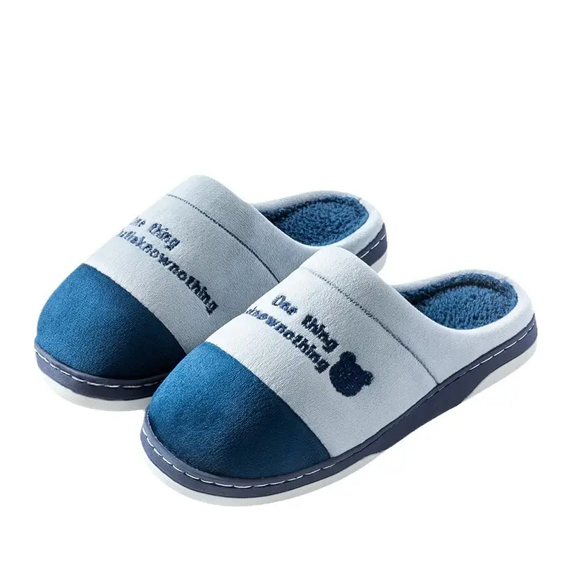 Cotton Slippers for Men Winter Warm Indoor Non-Slip