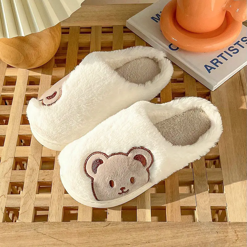 Cotton Slippers for Men Winter Warm Indoor Non-Slip