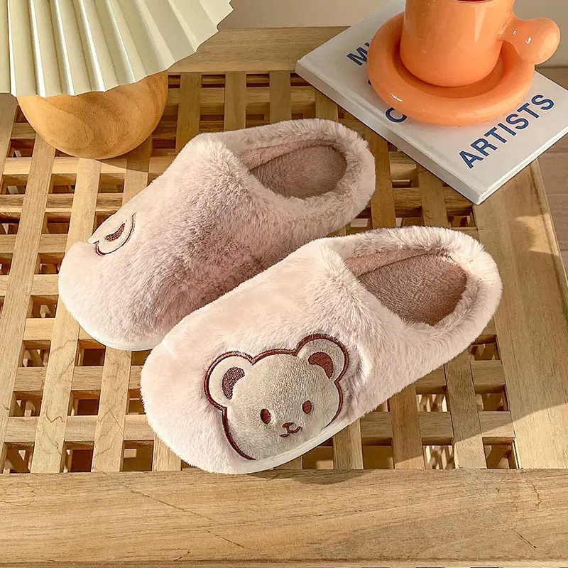 Cotton Slippers for Men Winter Warm Indoor Non-Slip