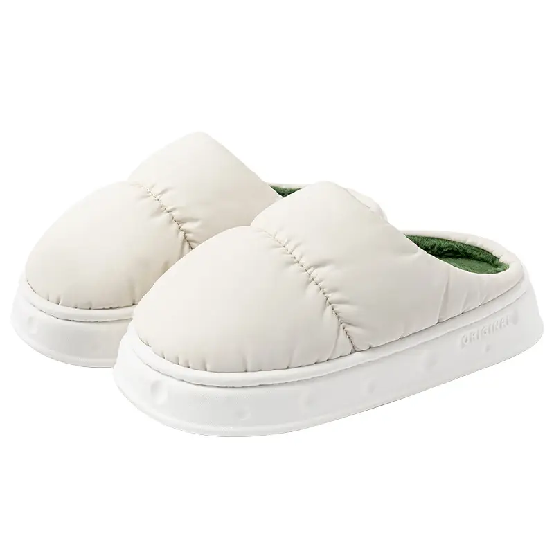 2026 New Waterproof Cotton Slippers for Women, Winter Indoor Home Casual Non-Slip Warm Thick-Soled Closed-Toe Cotton Slippers for Men in Winter - Image 9