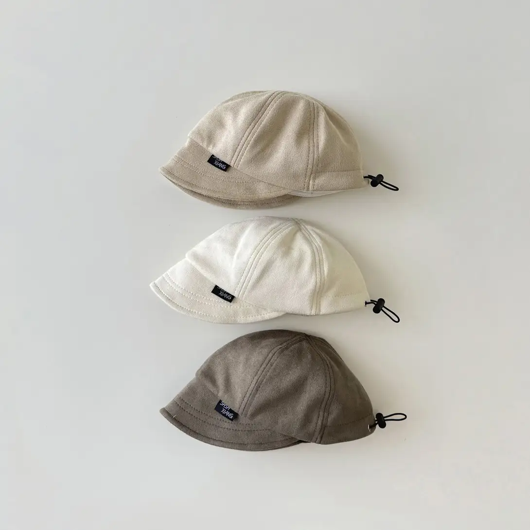 Beige Adjustable Baseball Cap for Boys Girls Autumn Winter - Image 8