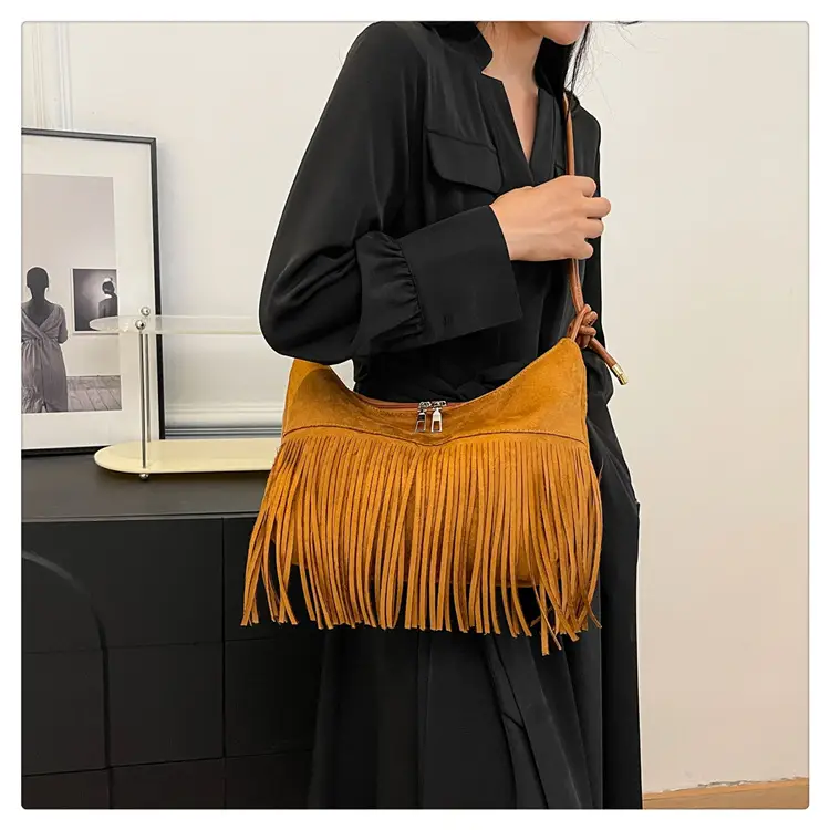 Black Fringe Shoulder Bag for Women 2024 — feature 14