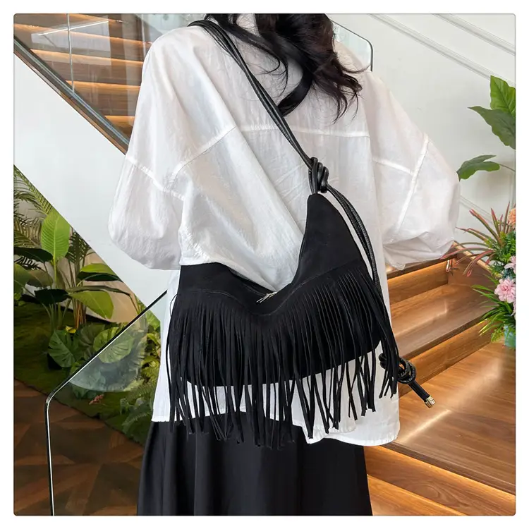 Black Fringe Shoulder Bag for Women 2024 — feature 18