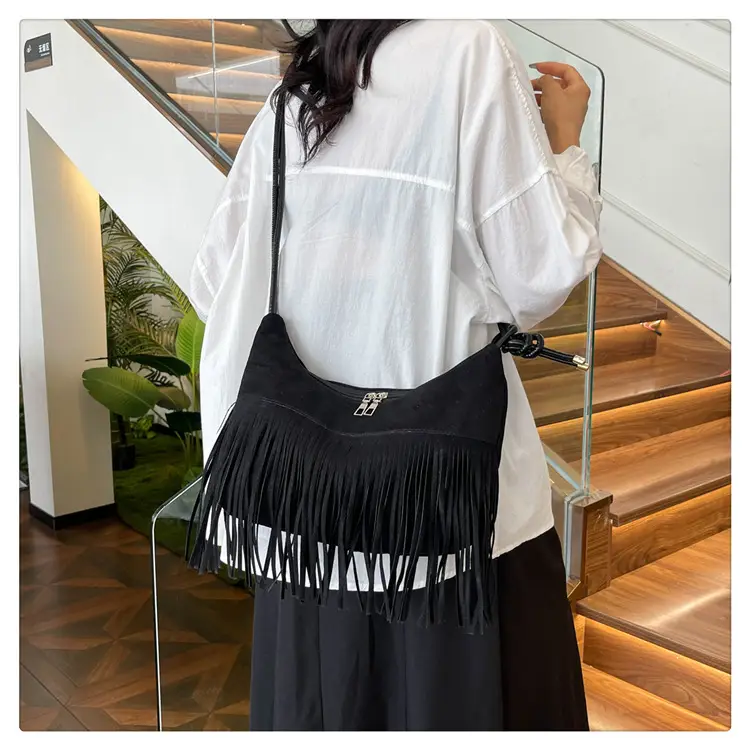 Black Fringe Shoulder Bag for Women 2024 — feature 20