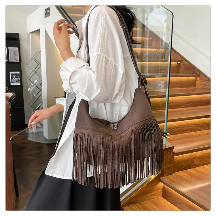 Black Fringe Shoulder Bag for Women 2024 — feature 22