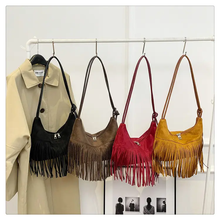 Black Fringe Shoulder Bag for Women 2024 — feature 26