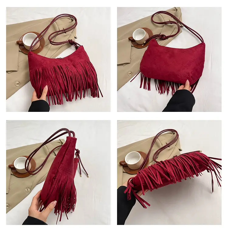 Black Fringe Shoulder Bag for Women 2024 — feature 9