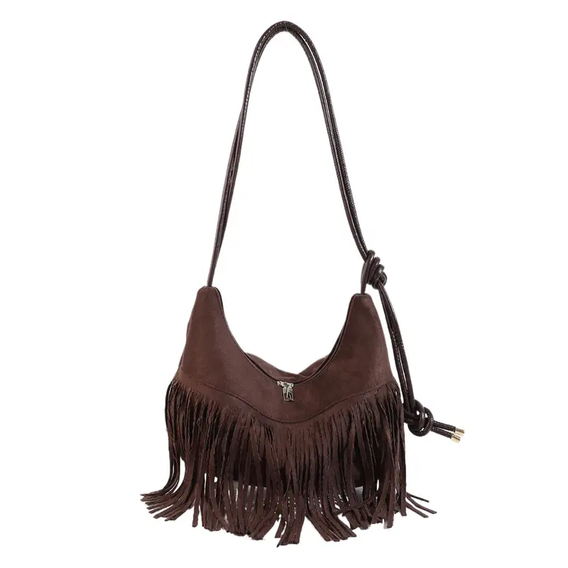 Black Fringe Shoulder Bag for Women 2024 - Image 3