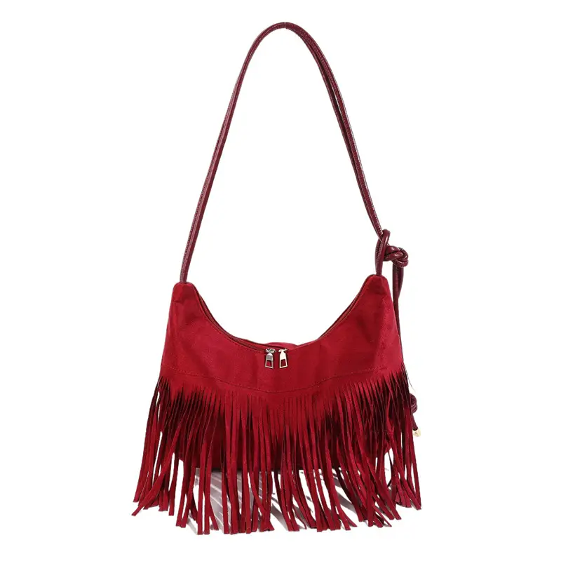 Black Fringe Shoulder Bag for Women 2024 - Image 4