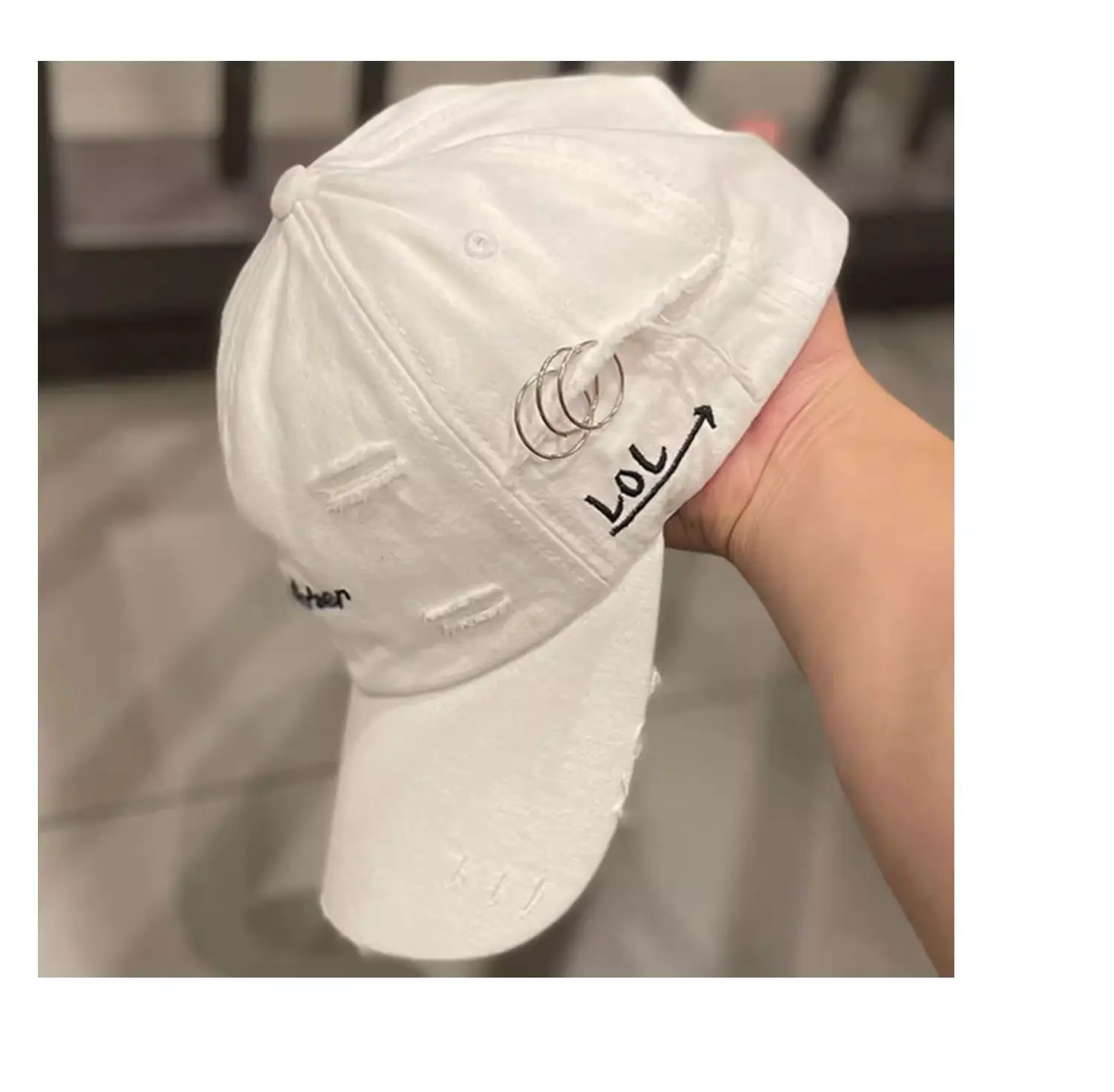 Women's Korean Style Baseball Cap Cream Misty — feature 14