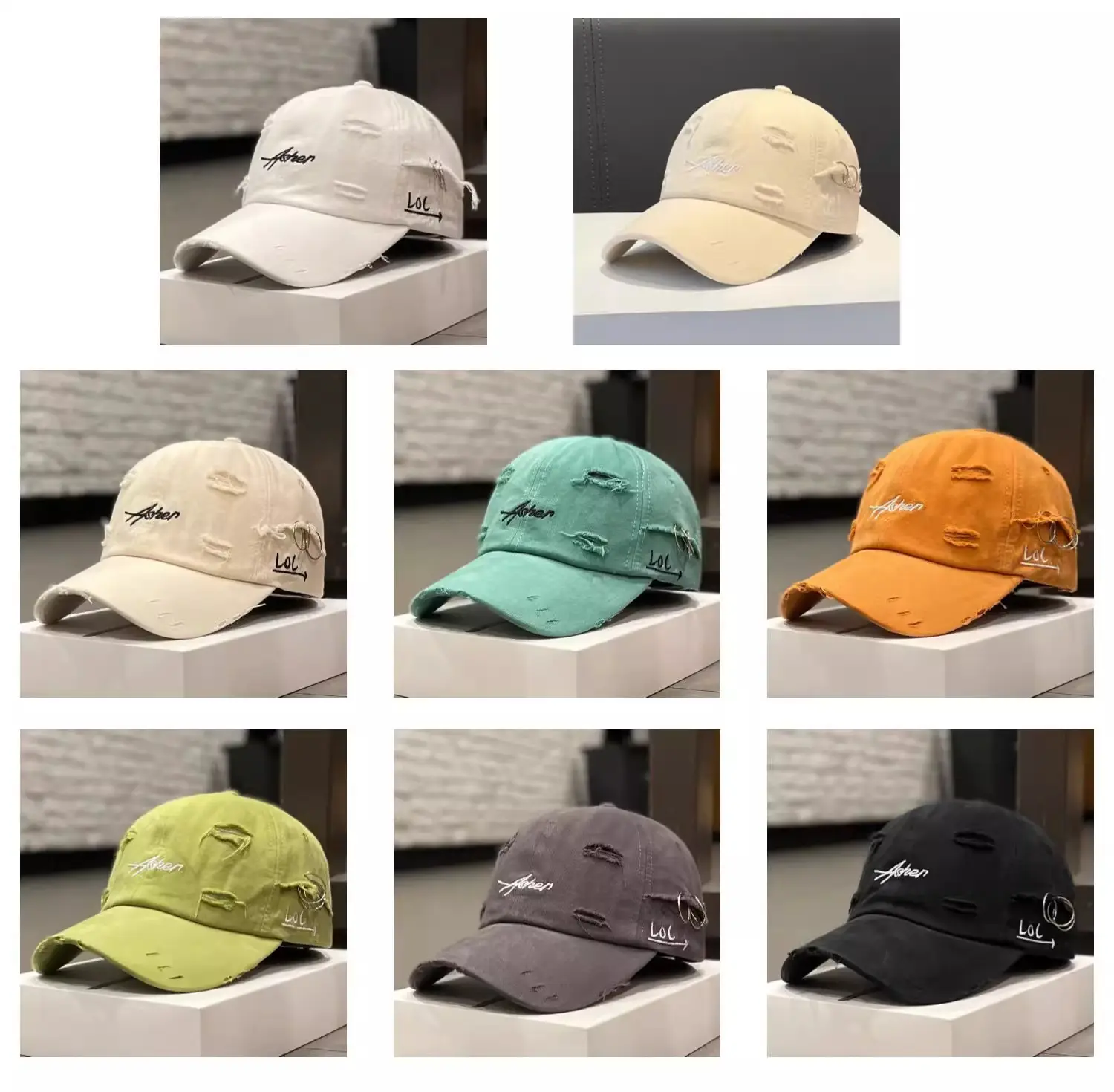 Women's Korean Style Baseball Cap Cream Misty — feature 4
