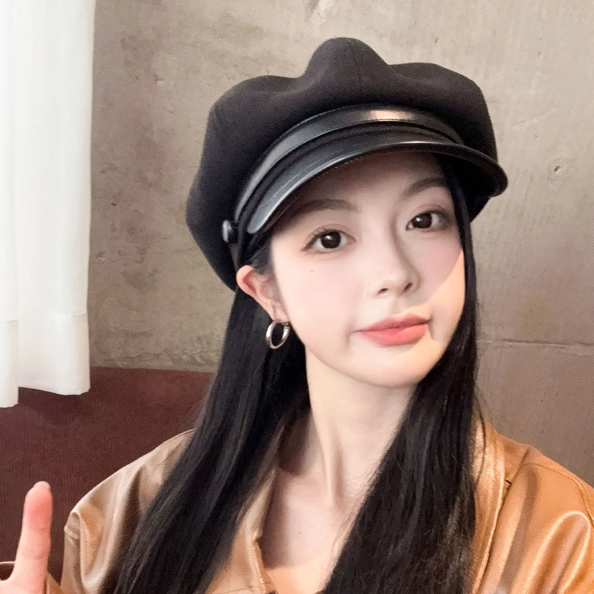 Women's Black Octagonal Beret Cap Spring Autumn Wear - Image 19