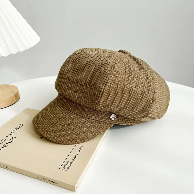 Women's Black Octagonal Beret Cap Spring Autumn Wear - Image 4