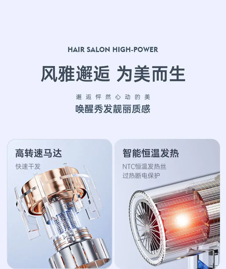 2300W Foldable Hair Dryer with Blue Light — feature 28