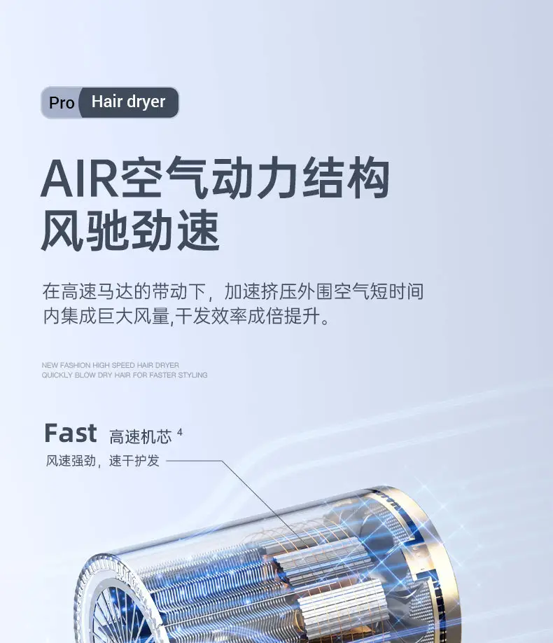 2300W Foldable Hair Dryer with Blue Light — feature 33