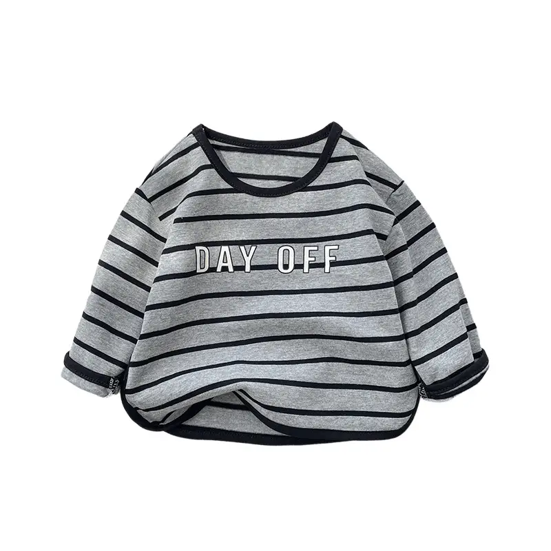 Children Striped T-Shirt Set Spring New Girls Boys - Image 6