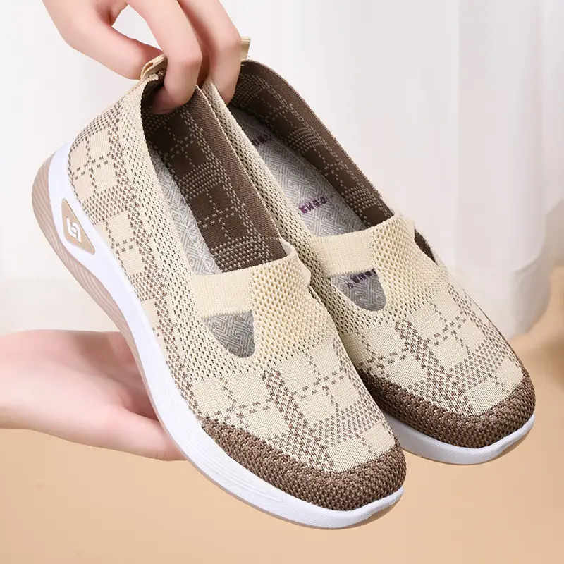 Shoes Women SHEIN Daifa New Cross-border Women's Shoes Casual Moms Shoes Socks Mesh Shoes Soft-soled sneaker Women