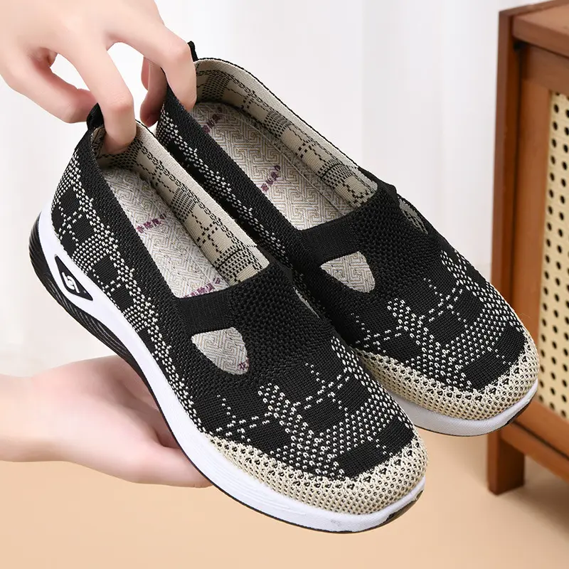 Shoes Women SHEIN Daifa New Cross-border Women's Shoes Casual Moms Shoes Socks Mesh Shoes Soft-soled sneaker Women