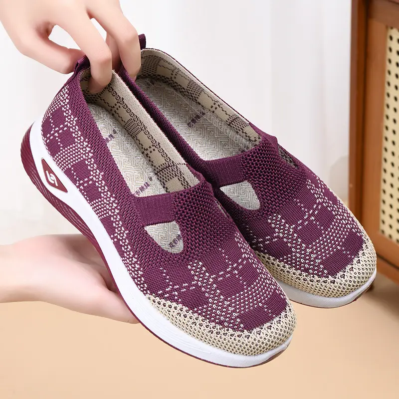 Shoes Women SHEIN Daifa New Cross-border Women's Shoes Casual Moms Shoes Socks Mesh Shoes Soft-soled sneaker Women — feature 2