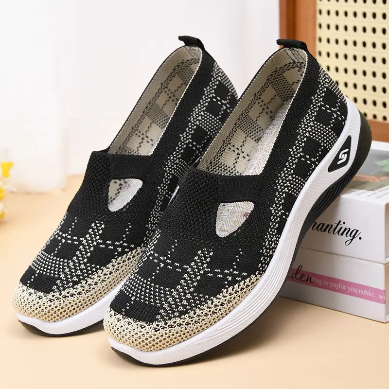 Shoes Women SHEIN Daifa New Cross-border Women's Shoes Casual Moms Shoes Socks Mesh Shoes Soft-soled sneaker Women — feature 4
