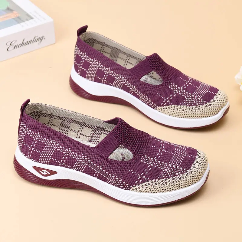 Shoes Women SHEIN Daifa New Cross-border Women's Shoes Casual Moms Shoes Socks Mesh Shoes Soft-soled sneaker Women — feature 5