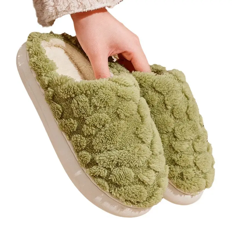 2026 Autumn/Winter Home Cotton Slippers Maternity Slippers Unisex Couple Style Indoor Non-Slip Silent Cotton Slippers with Fleece Lining for Warmth