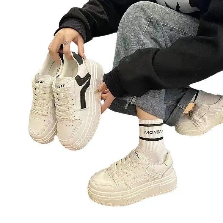 White Chunky Platform Sneakers for Kids Autumn 2024 - Image 7